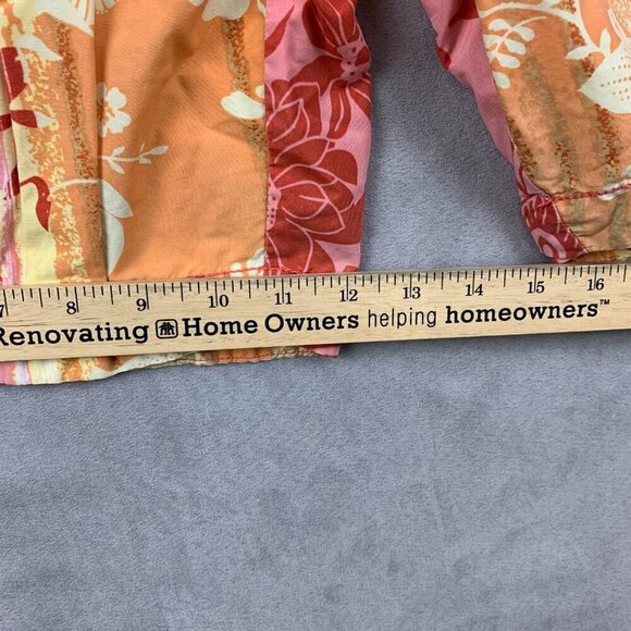 Tommy Bahama Mens Swim Trunks Large Red Orange Pink Floral Shorts Hawaiian Beach - Picture 8 of 10